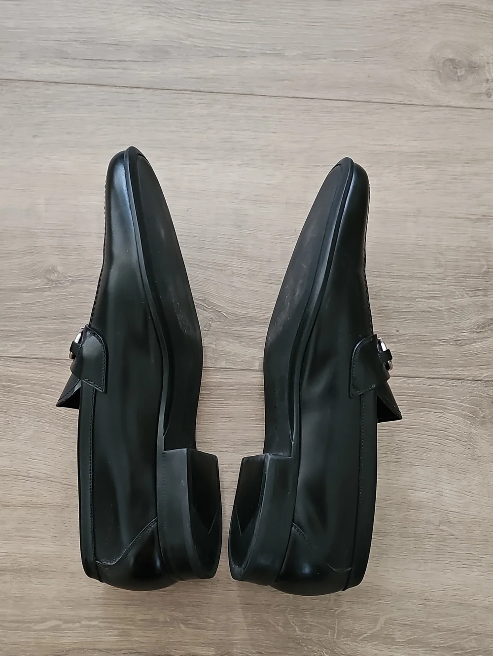 Salvatore Ferragamo Men’s Black Leather Bit Loafers Size 11
